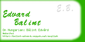 edvard balint business card